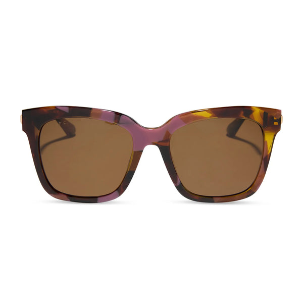 DIFF Bella Torino Tortoise Brown Polarized Sunglasses