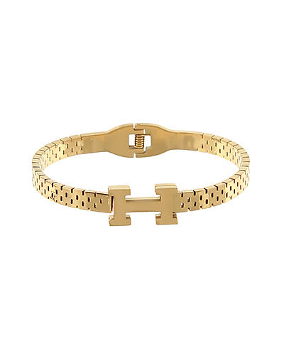 H Initial Watchband Bangle Bracelet