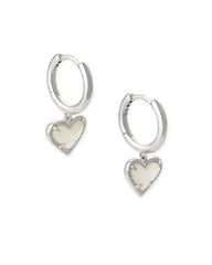 Kendra Scott Ari Heart Silver Huggie Earrings-Multiple Options