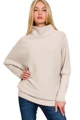 Otto Mock Neck Sweater-Multiple Colors