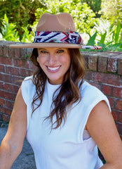 Lucie Hat with Aztec Accents-Multiple Color Options