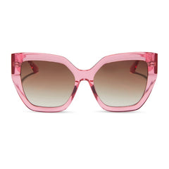 DIFF Blaire Candy Pink Crystal Brown Gradient Sunglasses