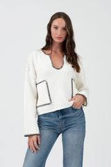 Stitched Together Sweater-2 Colors