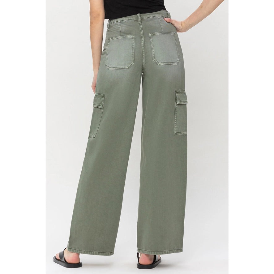 Sage Green Wide Leg Pants - Tulip Hem Pants - High Waist Pants - Lulus