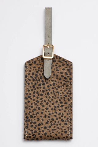 Genuine Leather Animal Print Luggage Tag-5 Options