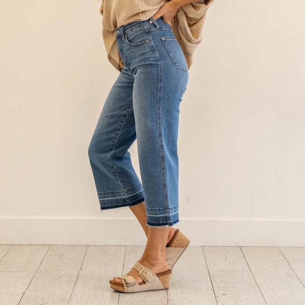 Sloane High Rise Wide Leg Crop Jeans