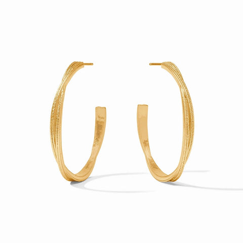 Julie Vos Catalina X Stud Gold Earrings