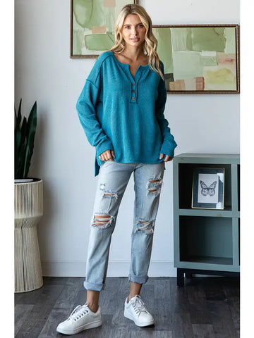 Simply Southern Braided Sweater- Multiple Options