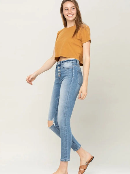 Vervet Haylie High Rise Crop Skinny