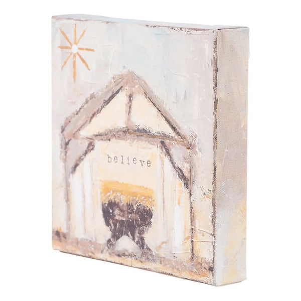 Bright Star Believe Nativity Canvas