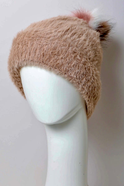 Plush Faux Mohair Knit Beanie-Multiple Colors