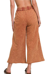 Acid Washed Palazzo Pants-Multiple Options