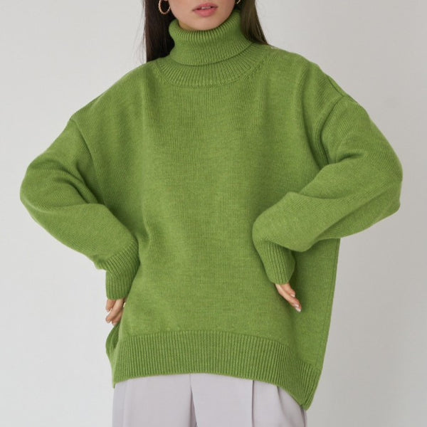 Crisp Apple Turtleneck Sweater