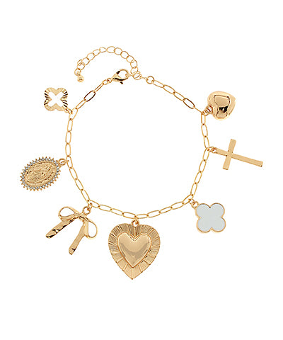 Clover Multi Charm Bracelet