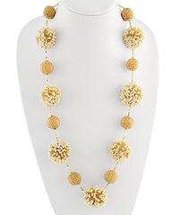 Ivory & Gold Beaded Necklace