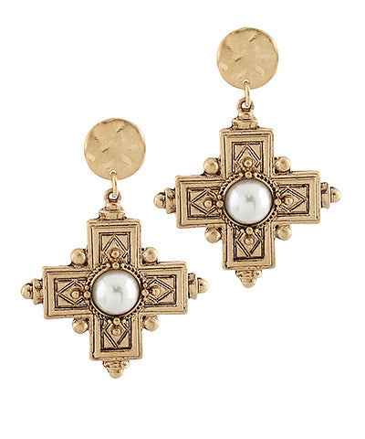 All Saints Cross Earrings