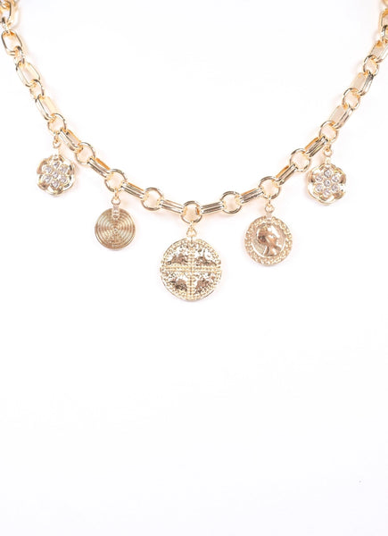 Isabel Charm Necklace Gold