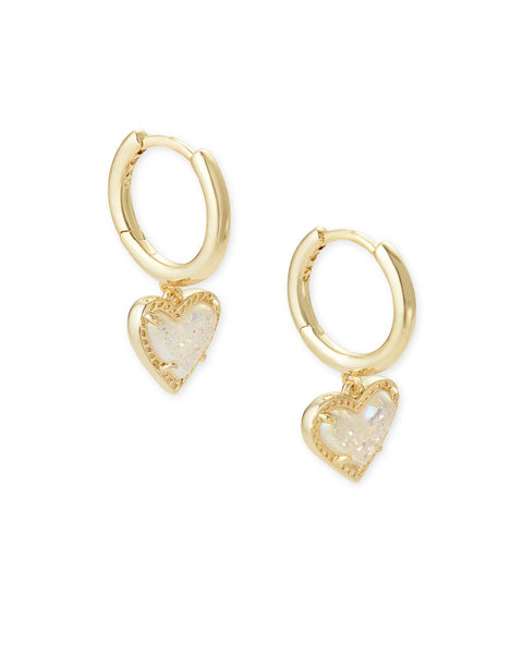 Kendra Scott Ari Heart Silver Huggie Earrings-Multiple Options