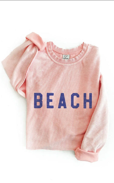 Beach Thermal Vintage Ribbed Pullover