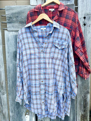 Redfin Plaid Tunic - 4 Colors