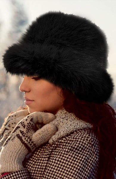 Fuzzy Faux Fur Bucket Hat-2 Colors