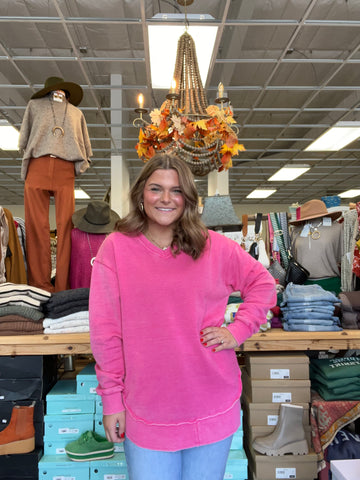 Simply Southern Soft Quarter Zip Sweater in Plum