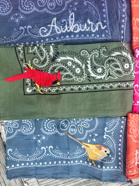 Embroidered Bandanas - Different colors and Stitches