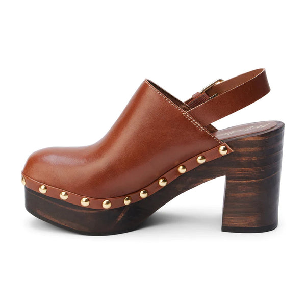 Matisse Liberty Heeled Clog - Tan Leather