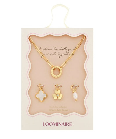 Charm Necklace Sets - 4 Varations