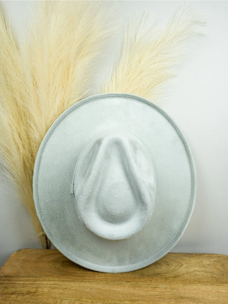 Vegan Suede Rancher - Pencil Brim - Light Grey - Medium