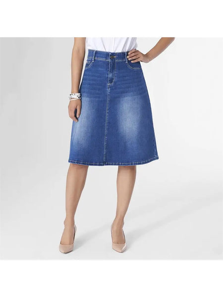 Zoey Zip Jean Skirt