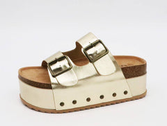 Blowout Flatform Sandal - Gold