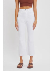 Carlie Cropped Flares - White