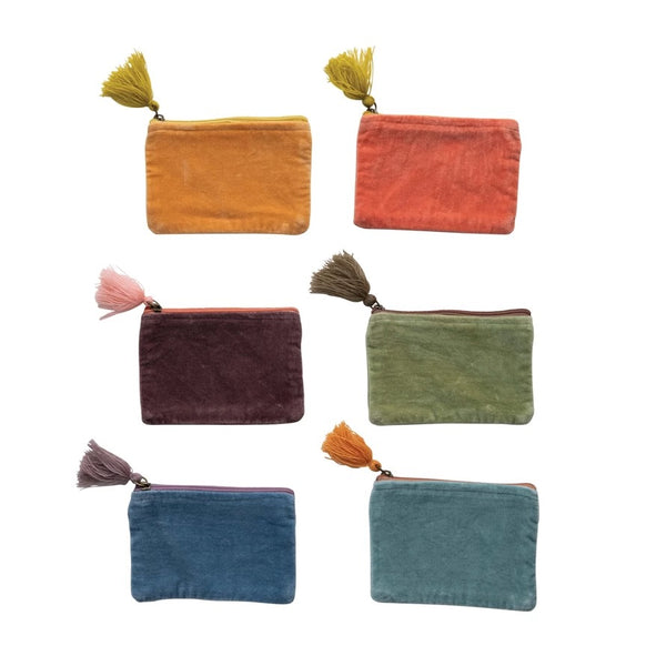 Wintour Velvet Zip Pouch - 6 Colors - Small