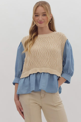 Simply Southern Braided Sweater- Multiple Options