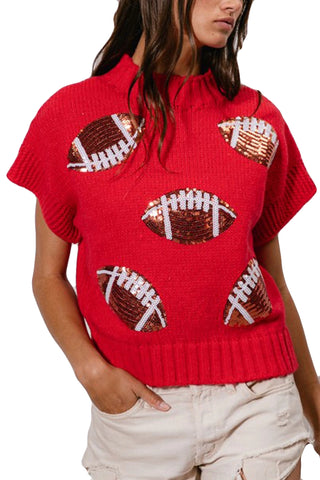 True Red Football Sweater