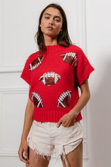 True Red Football Sweater