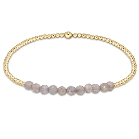 enewton Gemstone Gold Bliss 2mm Bead Bracelets - Multiple Colors