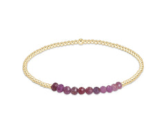 enewton Gemstone Gold Bliss 2mm Bead Bracelets - Multiple Colors