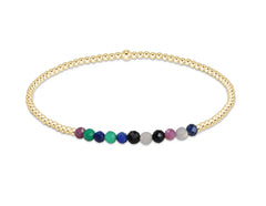 enewton Gemstone Gold Bliss 2mm Bead Bracelets - Multiple Colors