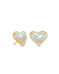 Kendra Scott Ari Heart Gold Stud Earrings-Multiple Options