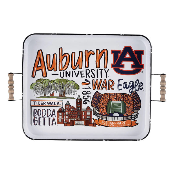 Auburn Icon Enamel Tray