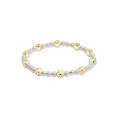 enewton | Pearl Sincerity Pattern 4mm Bead Bracelet - 6mm Gold