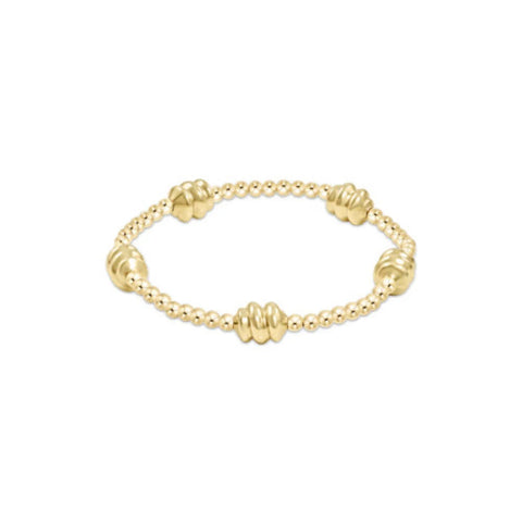 Water Resistant Gold 2 Strand Ribbed Twisted Bracelet