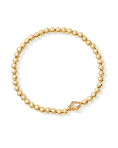 Kendra Scott Emilie Gold Corded Bracelet in Light Yellow Drusy