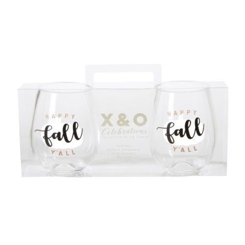 Mini Clear Plastic Stemless Wine Glasses 10ct