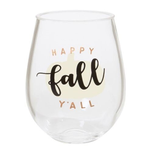Shatterproof Wine Glass-HAPPY FALL Y'ALL - Josephs Department Store