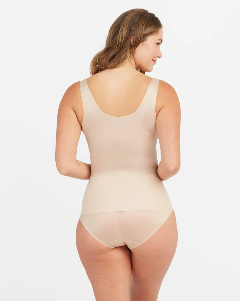 SPANX Cami Thong Bodysuit in Champagne Beige