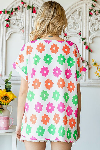 Bright Pop of Floral Top