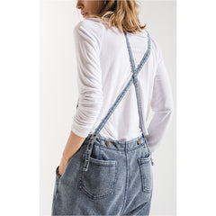 Z Supply The Knit Denim Overalls